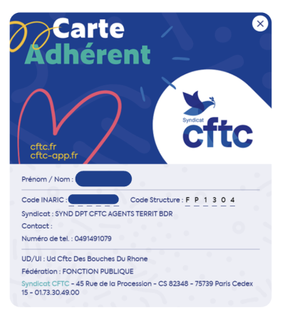 carte adhérent